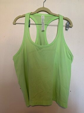 lululemon athletica Light Lime Racerback Tank Top